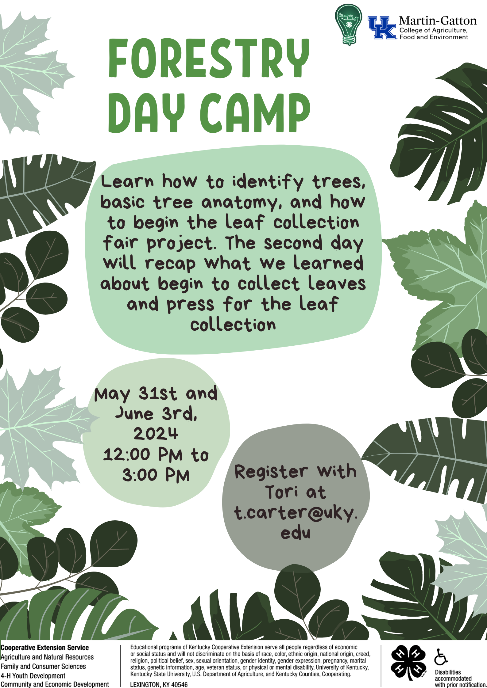 4-H Forestry Multi-Day Camp | Bullitt County Extension Office