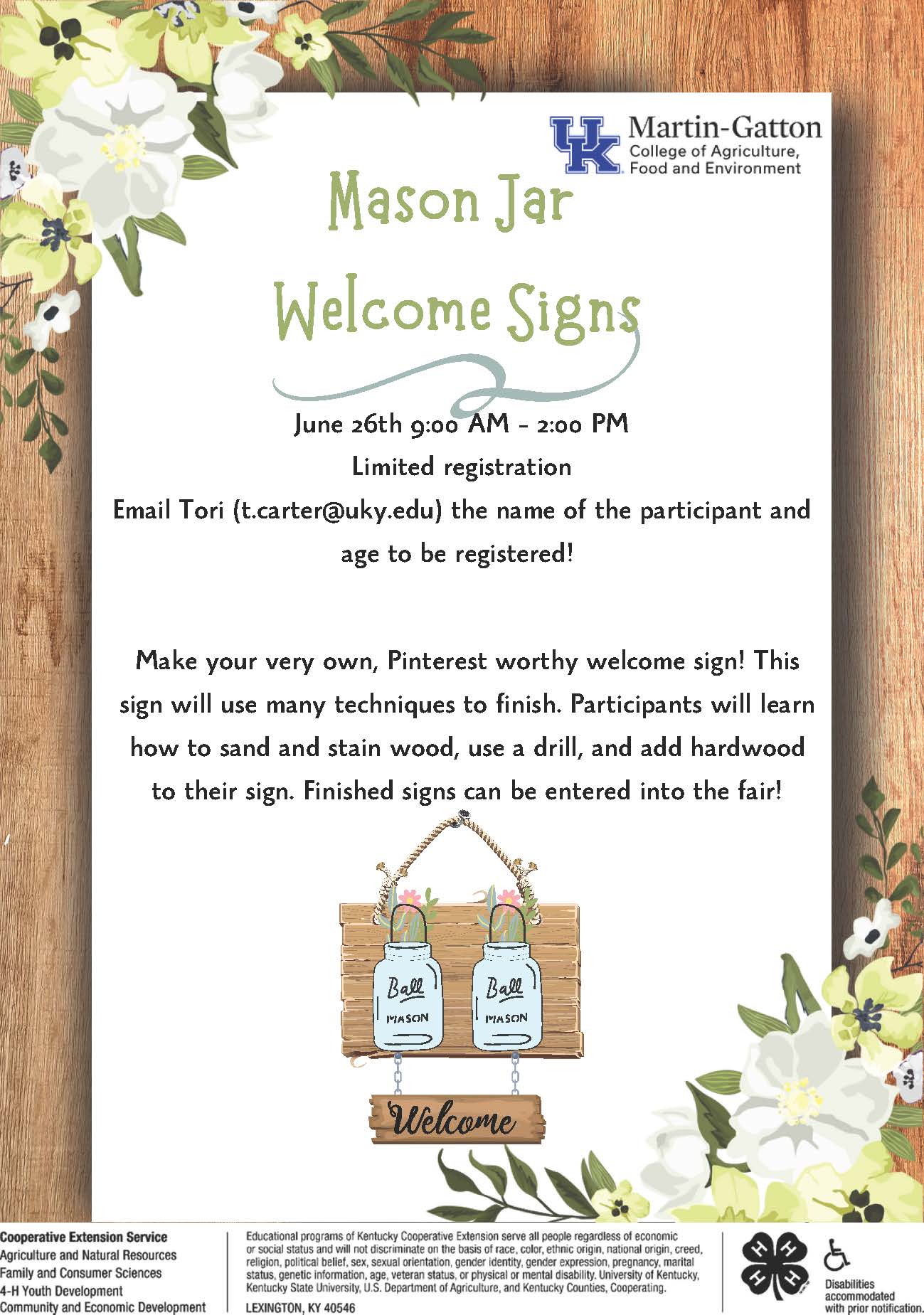 Flyer Welcome Signs