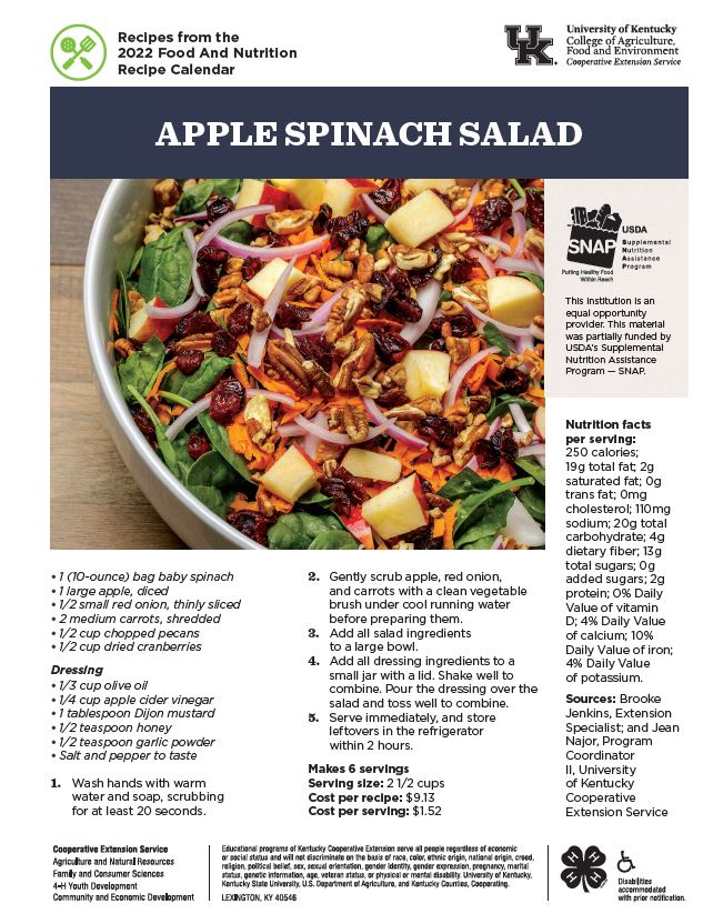 Apple Spinach Salad recipe 