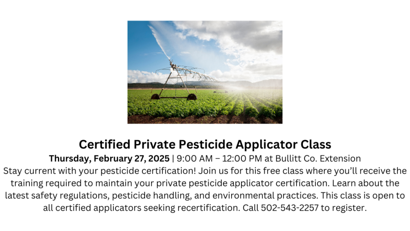 Certified Private Pesticide Applicator Class